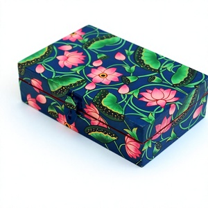 กล่องใส่เครื่องประดับไม้สไตล์อินเดียแบบคลาสสิก ทำมือ เป็นมิตรกับสิ่งแวดล้อม จาก Marco Enterprises พร้อมลายเคลือบสี รุ่น ME_B00024 - Product Image 1