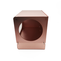 Boîtier métallique anodisé or rose de haute qualité, sur mesure, en tôle chromée, fabrication de tôlerie premium