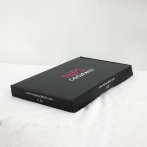 Slim Strong Full Printing Custom Black Mailer Box With Logo For Business