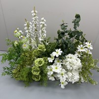 ODIS - Decoración Floral Hecha a Mano para Bodas de Primavera, Orquídeas Cymbidium Artificiales Personalizadas, Camino de Flores Estilo Mori para Bodas