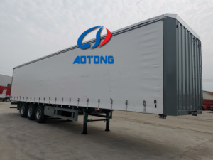 Transporteur en vrac van type semi-<span class=keywords><strong>remorque</strong></span> 40ft 45ft rideau côté remorques de camion pour le marché de la Russie - Product Image 2