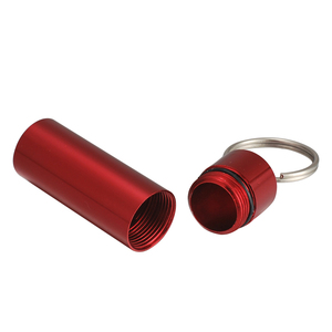 Khuyến Mại Mini Nhôm Thuốc Hộp Container Trọng Lượng Nhẹ Cổ Điển Phong Cách Kim Loại Keychain Không Thấm Nước Xách Tay Thuốc Móc Khóa - Product Image 4