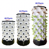 Système de culture hydroponique aéroponique vertical pour serre agricole intérieure, type tour d'ananas