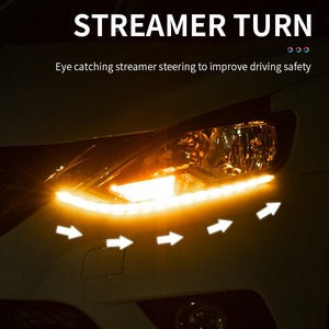 Großhandel 2pcs <span class=keywords><strong>24V</strong></span> Auto 16 <span class=keywords><strong>LED</strong></span> DRL Flexible Tagfahrlicht leiste Auto Automatic Flow Blinker führung für LKW-Scheinwerfer - Product Image 2