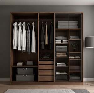 <b>Cheap</b> Price Sliding Door Wooden <b>Wardrobes</b> Furniture Modern Bedroom Full Set Melamine Laminated Plywood <b>Wardrobe</b> Design - Product Image 3