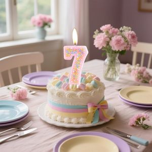 Birthday Digital Candles 0-9 Macaron Color Cartoon Color Children's Party Cake Dessert Decorated Candles - Product Image 5