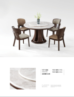Nuevos Diseños de Mesa de Comedor Redonda Extensible con Centro Giratorio, Tablero de Mármol, Estilo Moderno, 6 Plazas, para Hogar y Hotel