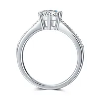 Bague MuShan en argent sterling 925 avec moissanite couleur D VVS, luxueuse, ronde, audacieuse et sophistiquée, accessoires diamantés