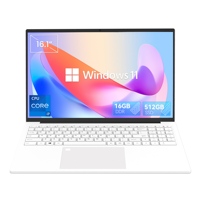 Ordinateur portable professionnel Intel Core I7 neuf de 16,1 pouces, Windows 11, 16 Go de RAM, 512 Go de SSD, écran IPS 16:10, clavier anglais, Intel Iris