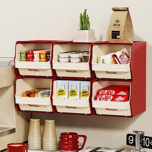 Toncen Wall Mounted Storage <b>Bins</b> With Partitions Red For Desk Office Organization - Product Image 2
