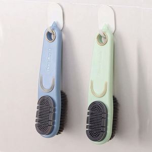 Cepillo de silicona manual de doble cara para zapatos, cerdas suaves, ecológico, mango antideslizante duradero, portátil, impermeable, para limpieza y eliminación de suciedad - Product Image 6