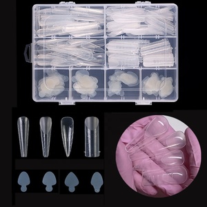 NOUVEAU Vente en gros 24pcs Tampon en <span class=keywords><strong>gel</strong></span> de silicone transparent, mat, double forme, pour extensions d'ongles. - Product Image 3