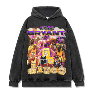 T-shirt vintage imprimé avec l'histoire des <span class=keywords><strong>Lakers</strong></span>, l'équipe de basket-ball américaine, vintage, lavé, ample, lourd, col rond, manches courtes - Product Image 2