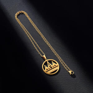 Collier pendentif Yazidi <span class=keywords><strong>Lalish</strong></span> personnalisé tendance pour couple, en acier inoxydable, style ethnique, collier pendentif unisexe - Product Image 4