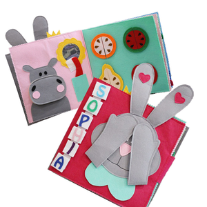 Niños educativos portátiles de Aprendizaje Temprano sensorial Montessori conejo juguetes tela suave tela niños pequeños fieltro libro ocupado libro silencioso - Product Image 3