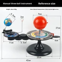 Globe en plastique à trois boules éclipse lunaire solaire Total soleil terre lune Science Instrument géographie éducation Version chinoise/anglaise