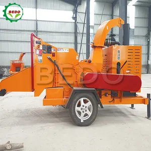 Dizel motor bahçe şube ahşap parçalayıcı parçalayıcı Mulcher mobil dizel motor odun parçalayıcı parçalayıcı şube ahşap çip kırıcı