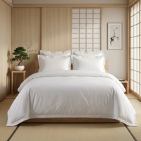 Draps d'hôtel en coton 100% de luxe, doux, 40S 200TC, blancs, de la marque JF, vente en gros, sur mesure