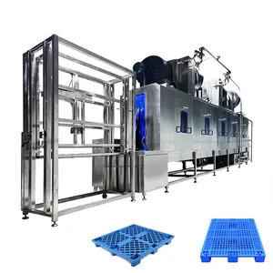 Industrial High Pressure Hot Water Detergent Automatic Lifting Plastic Storage Pad Cleaning Machine