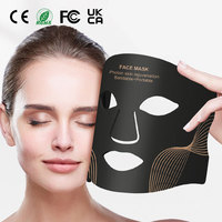 Masque facial LED portable doux avec infrarouge rouge, 7 couleurs, thérapie photonique 850 nm pour les soins de la peau à domicile