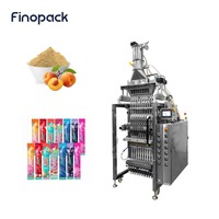 Machine d'emballage verticale multi-voies pour poudre de fruits en sachet, avec remplisseuse à vis sans fin et scelleuse dorsale