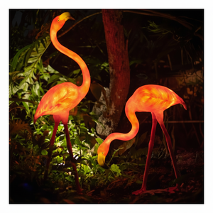 โคมไฟฟลามิงโก 3 มิติ แบบ LED สำหรับตกแต่งวันปีใหม่ ถนน คริสต์มาส สวน และกลางแจ้ง - Product Image 1