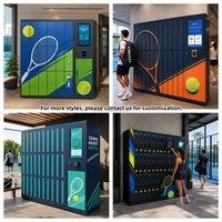 Casier intelligent Baiwei pour la location de raquettes de padel, kiosque électronique intelligent étanche pour la location et la retourne des raquettes, idéal pour les terrains de tennis et les clubs.