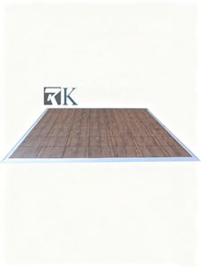 Plancher de danse portable en gros pour fêtes et mariages, revêtement de sol événementiel avec plateforme en PVC et bordure en aluminium - Product Image 2