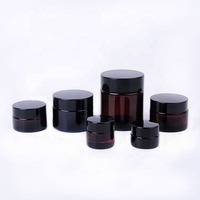 Offre Spéciale 10ml 30ml 50ml 100ml 200ml contenants de pot en verre ambré crème cosmétique avec bouchon