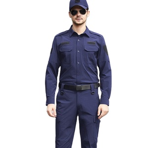 Vêtements de travail Garde de sécurité <span class=keywords><strong>Securitas</strong></span> Uniformes Sécurité Homme Royal Garde Uniformes Été pour hommes Respirant Bleu, noir - Product Image 5