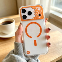 Coque de téléphone en TPU acrylique transparente avec cadre d'appareil photo en aluminium, antichoc, pour iPhone 17 18, fabricant OEM ODM Chine