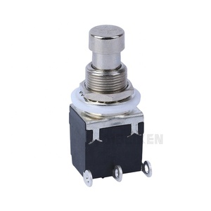 Interruptor Momentáneo Tipo M para Guitarra Eléctrica, Botón de Encendido ON-(ON), Interruptor de Pedal Metálico para Efectos de Guitarra, 3 Pines, SPST - Product Image 1