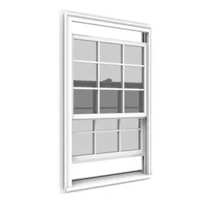 Customized Size Design UPVC Vinyl Hurricane Impact Windows Sliding Door Design Frameless Impact Casement Wood UPVC Window
