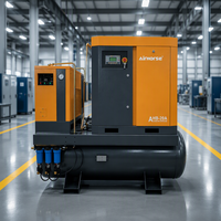 Compresseur d'air industriel à vis intégré PM VFD 7,5 kW 11 kW 220 V/460 V avec roues, sécheur et réservoir de 300 L pour atelier