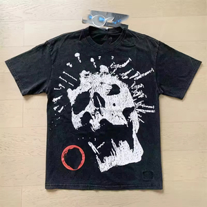 เสื้อยืดโอเวอร์ไซส์ลายพิมพ์เปลวไฟสไตล์ชนเผ่า วินเทจ คุณภาพสูง ทรงหลวม แขนสั้น ยูนิเซ็กส์ สตรีทแวร์ฤดูร้อน สั่งทำได้ - Product Image 2