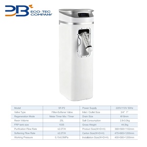 Sistema de Pre-filtración y Ablandamiento Automático para Toda la <span class=keywords><strong>Casa</strong></span> de 2000 l/h con Tanque de Resina y Sal Integrado para Panel de Operación Computarizado - Product Image 4