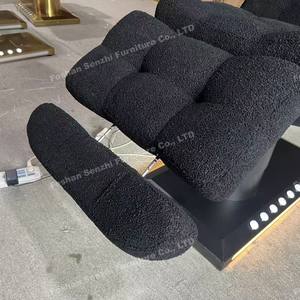 Современная черная фланелевая кровать для ресниц электрическая Косметическая кровать с 3/4 Мотором для лица и массажной кровати - Product Image 6