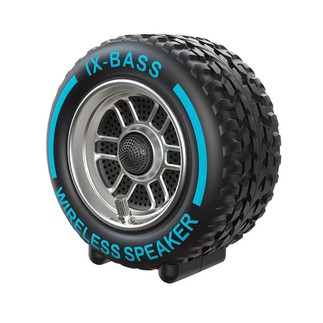 779 Hot Sale Wheel Shape Portable Super Bass RGB Light Wireless BT Speaker Subwoofer Hifi Playback FM Radio Creative Speakers