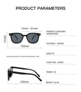 Sunset Gradient Black Framed Brown Gafas de Sol para hombres Mujeres Cuidadosamente seleccionado Peso ligero Logotipo personalizado Factory Oatlet - Product Image 3