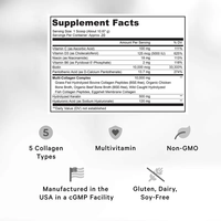 Complément alimentaire en poudre de collagène multi-peptides pour adultes, éclaircissement de la peau, croissance musculaire et santé des articulations - Dosage quotidien