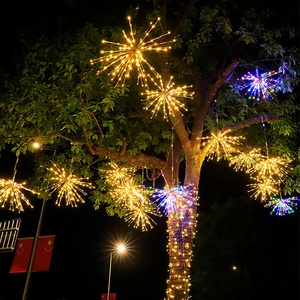 Tira de luces LED impermeables para exteriores de alta calidad, luces de ducha IP65, petardos de hadas de racimo de meteoritos de lluvia para vacaciones de Navidad - Product Image 4