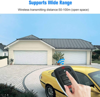 Télécommande sans fil pour porte de garage YET2143, interrupteur à code d'apprentissage, code clonable, émetteur RF, porte-clés