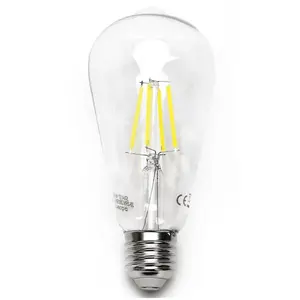 Ampoule LED à filament ST64 E27 4W, transparente, économe en énergie, lumière blanche, idéale pour la décoration et les ambiances - Product Image 1