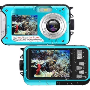 กล้องใต้น้ำ 48MP ฟูลเอชดี จอคู่ กันน้ำ สำหรับดำน้ำตื้นและดำน้ำลึก - Product Image 1