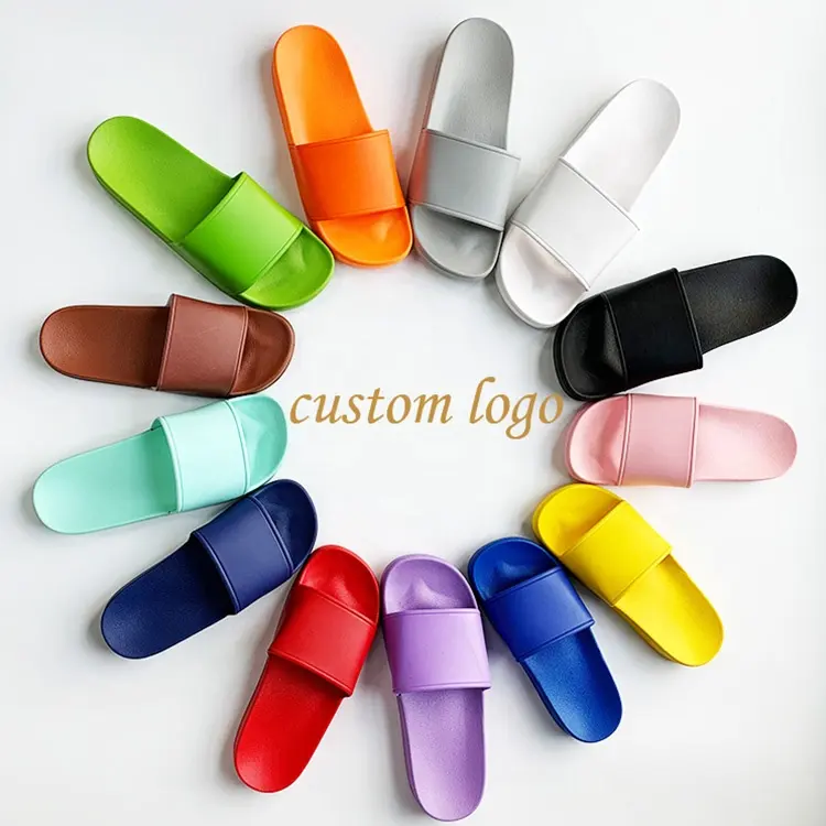 OEM Custom Black Slides Schuhe Sandale PVC,Custom Logo Hausschuhe Herren Plain Blank Slide Sandale, Hausschuhe Custom Logo Sliders