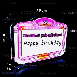 Panneau lumineux LED transfrontalier à main, avec inscription modifiable, pour discothèque, fête, ambiance de bar, présentoirs métalliques - Product Image 6