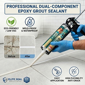 Mortier époxy scintillant imperméable et anti-moisissure 2 composants, scellant décoratif brillant pour joints de carrelage de cuisine, salle de bain et piscine - Product Image 4