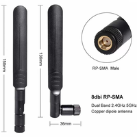 Antenne sans fil externe double bande 2,4G 5G à prix d'usine, omnidirectionnelle, routeur 4G 5G haute performance pour les applications Wifi RF