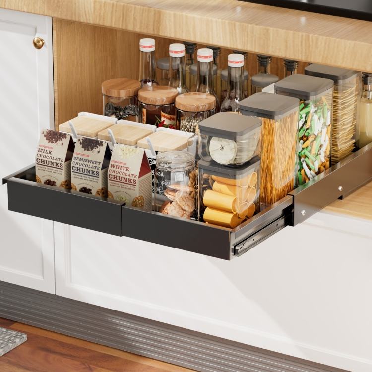 Noir (L30~49,5*P42~56*H7,5 CM) [Extension 4 côtés]