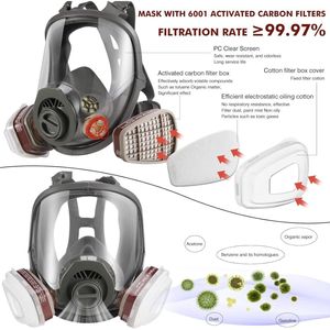 Harga terbaik 6800 <span class=keywords><strong>Respirator</strong></span> silikon dapat digunakan kembali Gas industri formaldehida masker debu perlindungan kimia untuk melukis - Product Image 2